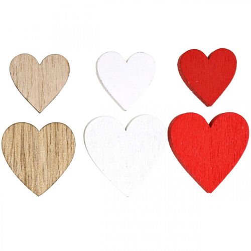Coração de madeira espalhado decoração casamento corações de madeira 2.5/2/1.5cm 48 peças
