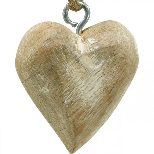 Floristik24 Coração de madeira para decoração de árvore de natal 4,5cm 36p