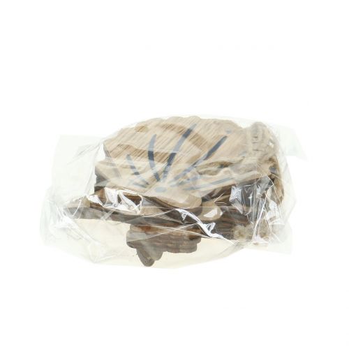 Floristik24 Variedade de cabide de madeira marítima 8,5 cm - 10 cm 6pcs