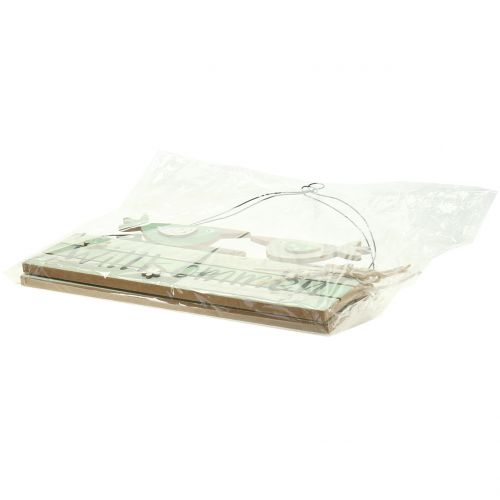 Floristik24 Placa de madeira &quot;Bem-vindo&quot; verde 29,5 cm x 28 cm 2 unidades