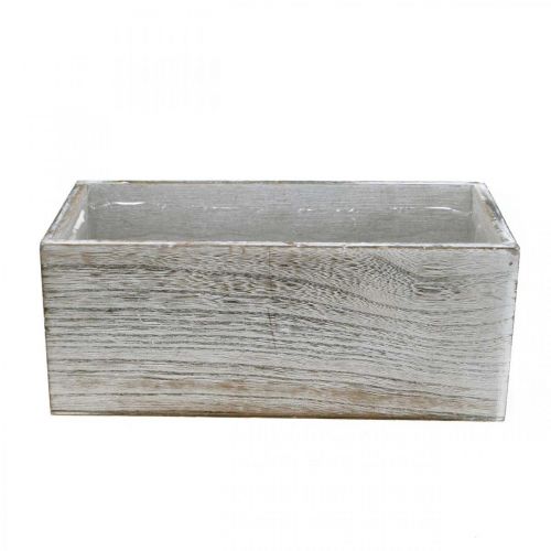 Floristik24 Caixa para plantas, caixa decorativa, cachepot, recipiente de madeira L25cm