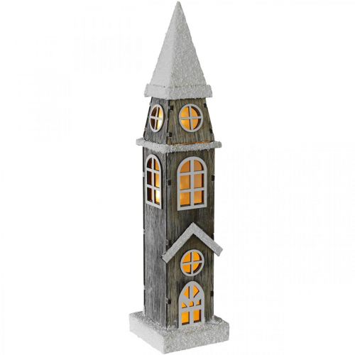 Itens Torre de farol de madeira Campanário Igreja de Natal H45cm