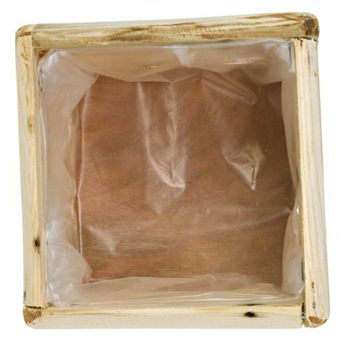 Itens Vaso para plantas caixa de flores vaso de madeira natural 15,5×15,5cm