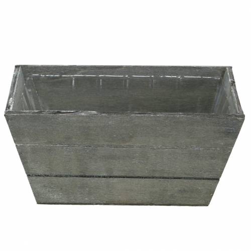 Floristik24 Plantador de caixa de madeira cinza lavado 20x12cm Alt.10cm