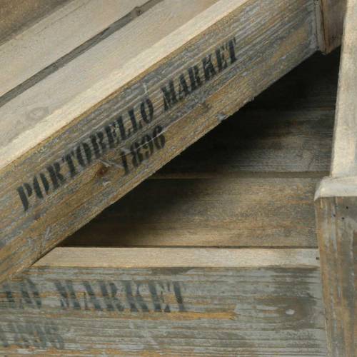 Itens Bandeja decorativa vintage caixa de madeira 39,5 × 23 / 46,5 × 28,5 cm conjunto de 2