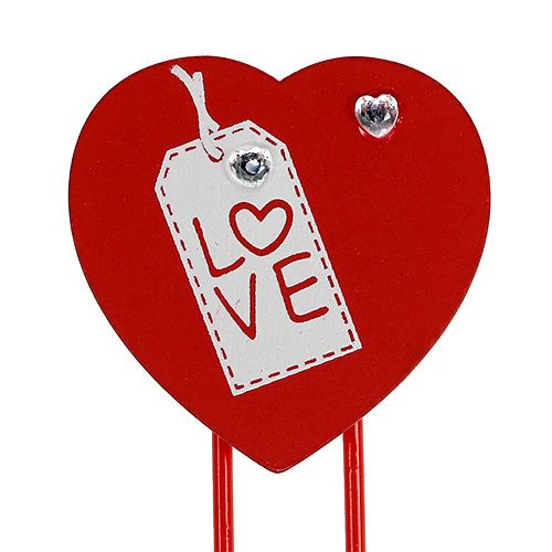 Itens Clipes de madeira com coração &quot;Love&quot; coração decorativo para presente de Dia dos Namorados 2 unidades