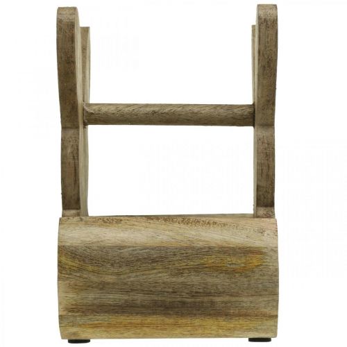 Floristik24 Cesta de Páscoa coelho decoração de mesa de madeira Páscoa Cesta de Páscoa 13×12×20cm