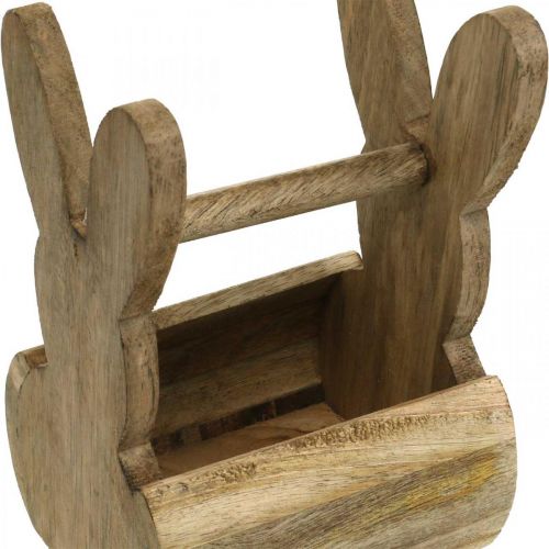 Floristik24 Cesta de Páscoa coelho decoração de mesa de madeira Páscoa Cesta de Páscoa 13×12×20cm