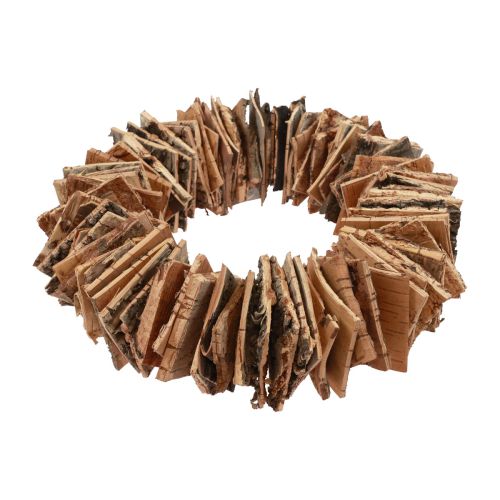 Floristik24 Guirlanda de madeira casca de bétula guirlanda natural guirlanda decorativa natural Ø30cm