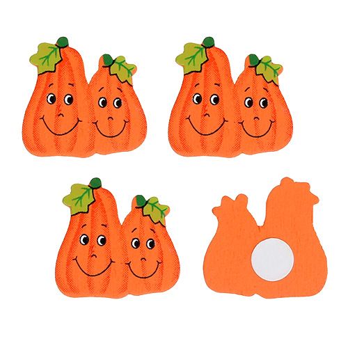Floristik24 Abóboras de madeira para colar laranja 2,5cm 18 un