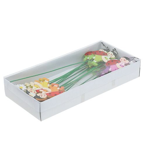 Floristik24 Joaninha de madeira em pau 7cm 24pcs