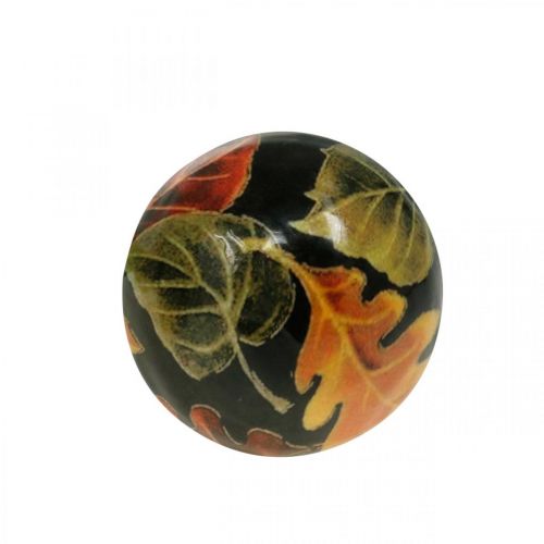 Floristik24 Folhas de cogumelo de madeira decoração de outono cogumelo madeira de manga preto, colorido Ø8cm H10.5cm