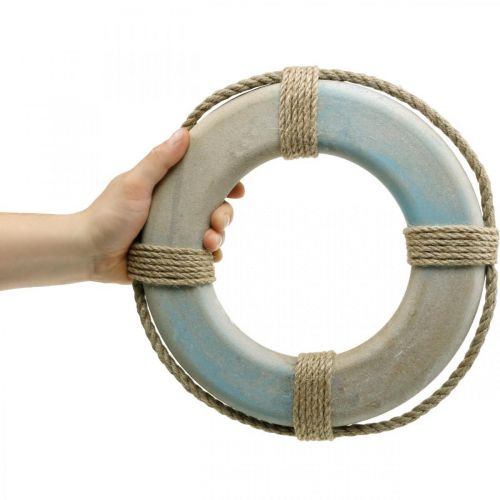 Floristik24 Decoração Marítima Lifebuoy Decoração Madeira Náutica Ø30cm