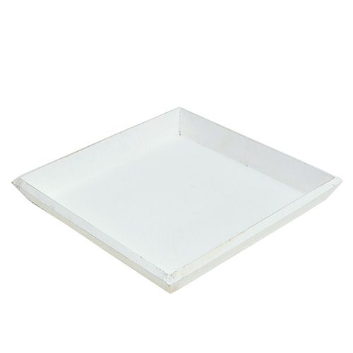 Floristik24 Tigela de madeira 25cm x 25cm em branco