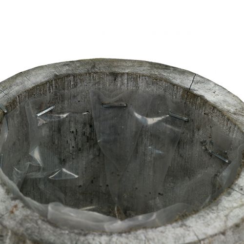 Floristik24 Vaso de madeira para plantar Lavado a branco Ø14cm