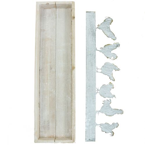 Floristik24 Bandeja de madeira com torneira decorativa de 46cm