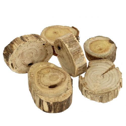 Floristik24 Discos de madeira anéis de madeira naturais 500g