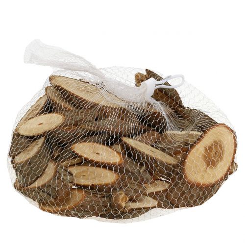 Floristik24 Discos de madeira oval natural 500g