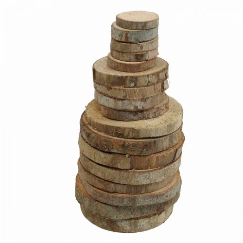 Discos de madeira 3,5cm - 9cm natural 300g