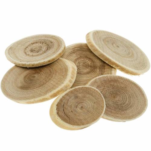 Floristik24 Discos decorativos de madeira disco oval natural Ø4-7cm decoração de madeira 400g