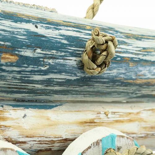 Itens Placa de madeira “Beach House” decoração marítima suspensa 46×5×27cm