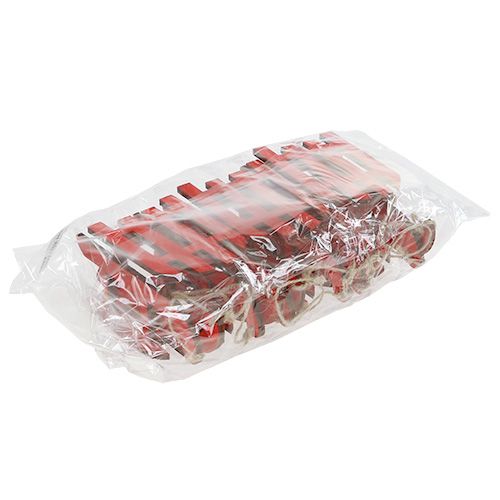 Floristik24 Trenó de madeira para pendurar 15cm vermelho 6pcs