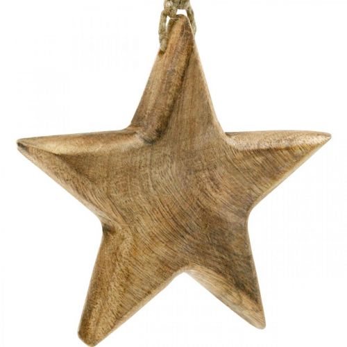 Itens Estrela decorativa, pingentes de madeira, decorações de Natal 14cm × 14cm