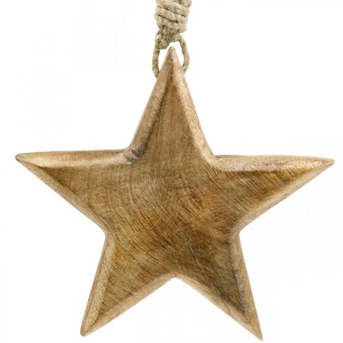 Floristik24 Estrela decorativa, pingentes de madeira, decorações de Natal 14cm × 14cm