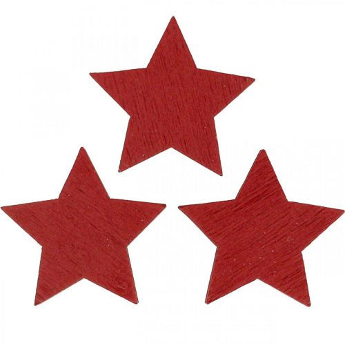 Floristik24 Estrelas de madeira decoração vermelha espalhada estrelas de Natal 3 cm 72 unidades