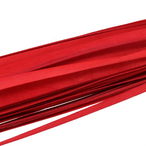 Floristik24 Tiras de madeira com fita trançada vermelha 95cm - 100cm 50p