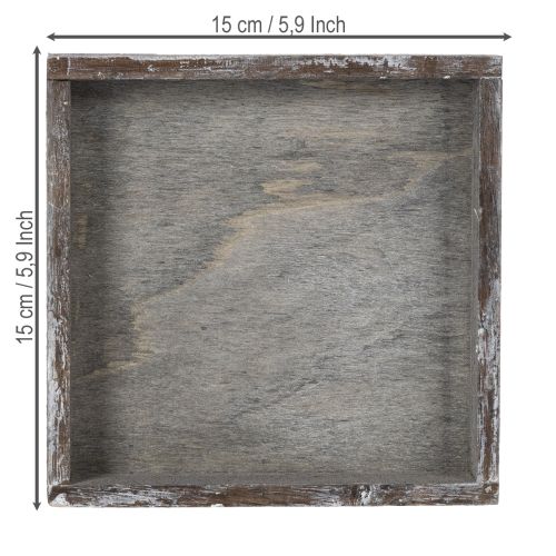 Itens Bandeja decorativa rústica para uma decoração de mesa elegante, 15 cm, conjunto de 4 peças