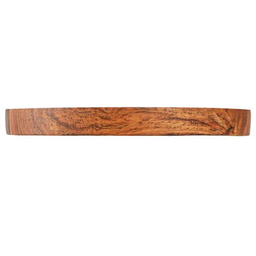 Itens Bandeja de madeira prato de madeira acácia natural oleada Ø25cm Alt.2,5cm