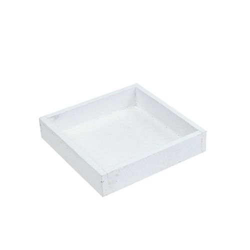 Itens Bandeja de madeira bandeja branca quadrada 14 cm × 14 cm × 3 cm 5 unidades