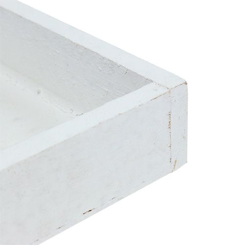 Itens Bandeja de madeira bandeja branca quadrada 14 cm × 14 cm × 3 cm 5 unidades