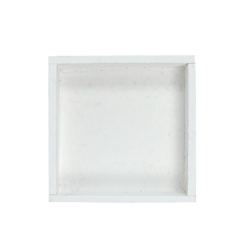 Itens Bandeja de madeira bandeja branca quadrada 14 cm × 14 cm × 3 cm 5 unidades