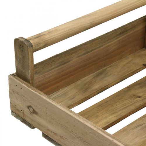 Floristik24 Bandeja de madeira natureza retangular, bege 39x27cm/48x32cm conjunto de 2