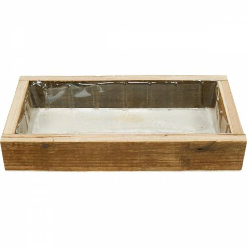 Floristik24 Bandeja de madeira para plantar, caixa de plantas, decoração de madeira, caixa de flores 30cm