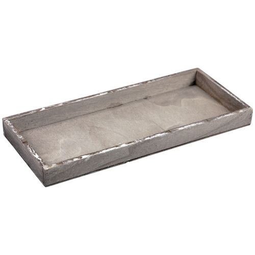 Floristik24 Bandeja de madeira bandeja decorativa quadrada vintage madeira cinza 35×15×3cm