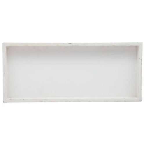 Itens Bandeja de madeira bandeja decorativa branca madeira shabby chic 35×15×3cm