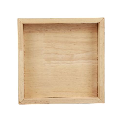 Itens Bandeja de madeira bandeja decorativa madeira quadrada natural 20×20×3,5cm