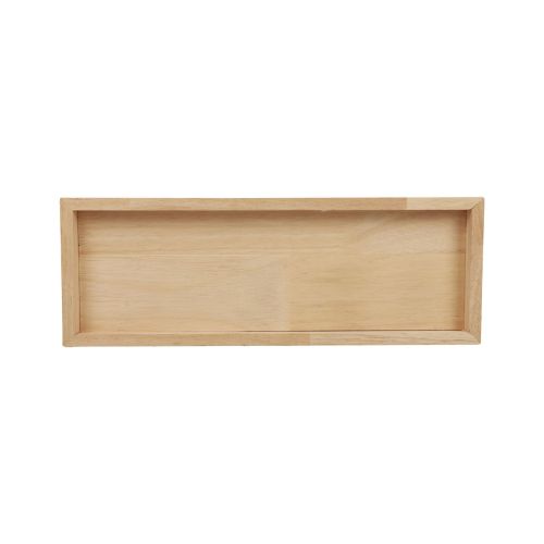 Bandeja de madeira bandeja decorativa madeira retangular natural 40×14×2,5cm