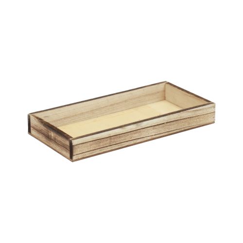 Floristik24 Bandeja de madeira inflamada bandeja decorativa decoração de mesa rústica 20×10×3cm
