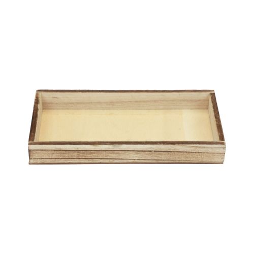 Floristik24 Bandeja de madeira inflamada bandeja decorativa decoração de mesa rústica 20×10×3cm