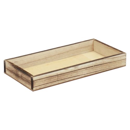 Floristik24 Bandeja de madeira inflamada bandeja decorativa decoração de mesa rústica 30×15×3cm
