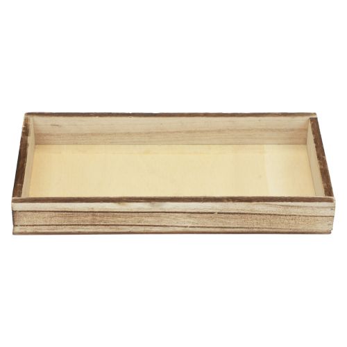 Floristik24 Bandeja de madeira inflamada bandeja decorativa decoração de mesa rústica 30×15×3cm