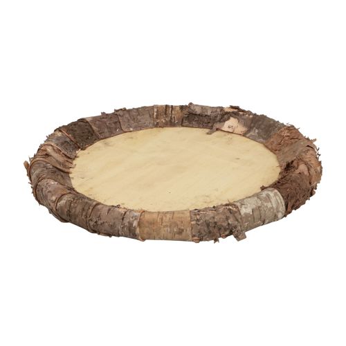 Floristik24 Bandeja decorativa de placa de madeira madeira decoração rústica natural Ø27cm