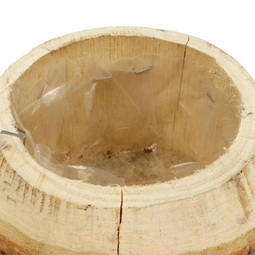 Floristik24 Pote de madeira para plantar a natureza Ø14cm