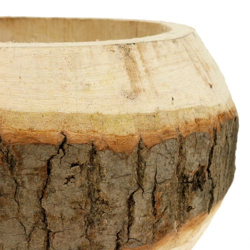 Floristik24 Pote de madeira para plantar a natureza Ø14cm