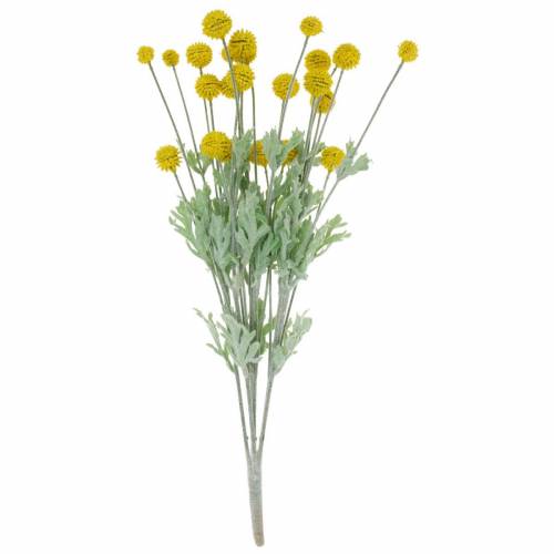 Floristik24 Flores artificiais de seda Craspedia amarela baqueta
