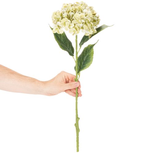 Flor artificial de hortênsia com caule longo e folhas, 60 cm | Floristik24.pt